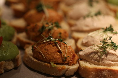 Close-up of served food in plate