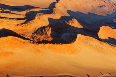 High angle view of a desert