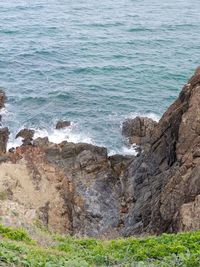 Rock formations on sea shore