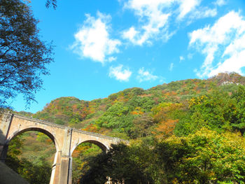 Arch bridge against sky