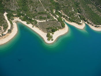 High angle view of sea shore