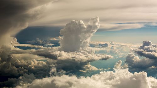 Aerial view of clouds in sky