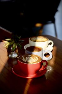 Close-up of coffee on table