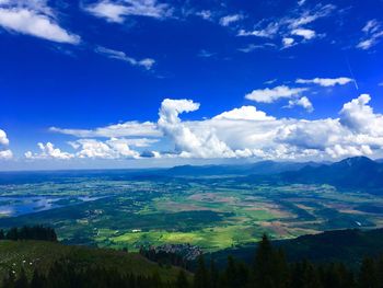 Aerial view of landscape against sky