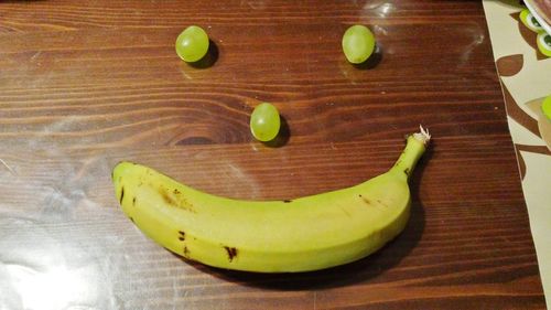 High angle view of fruit on table