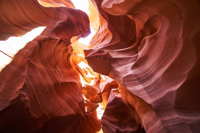 Low angle view of rock formation