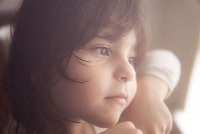 Close-up portrait of cute boy