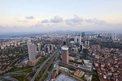High angle view of cityscape