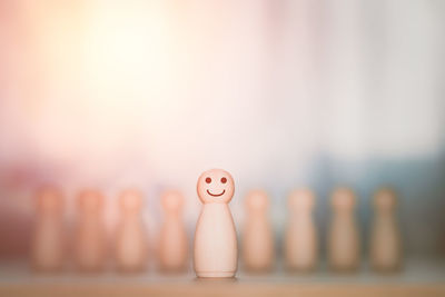 Close-up of dices on table