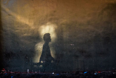 Man looking at night