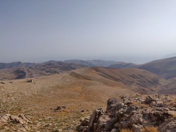 Scenic view of desert against sky