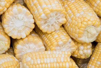 Full frame shot of boiled corn for sale