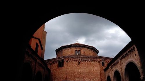 Low angle view of historic building against sky