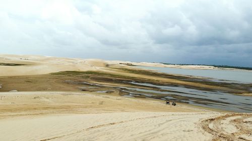 Surface level of calm beach