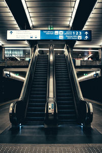 Illuminated subway station