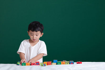 Boy playing with toy