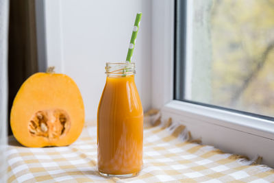 Close-up of drink on table