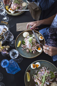 Prawns on plate