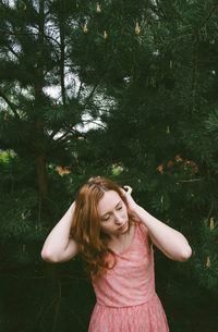 Portrait of young woman