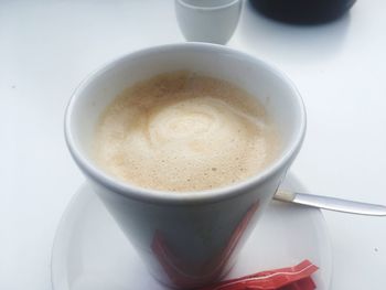 Close-up of coffee on table