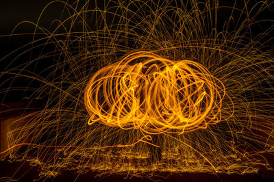 Light painting at night