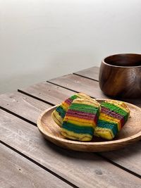 Layer cake known as kek lapis sarawak. popular cake in sarawak, malaysia.