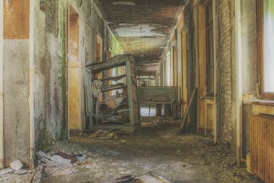 Interior of abandoned building