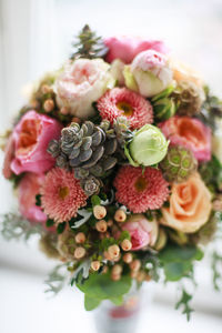 Close-up of flowers at home