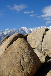 Rock formations against sky