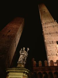 Low angle view of statue of historic building