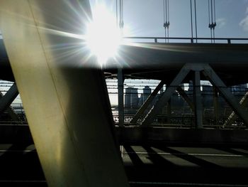 Bridge against sky in city