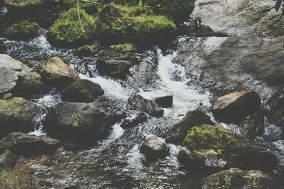 Scenic view of waterfall