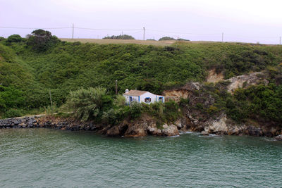 View of river passing through landscape