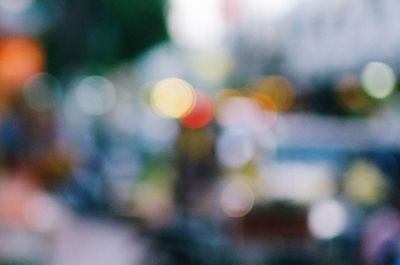 Close-up of defocused lights