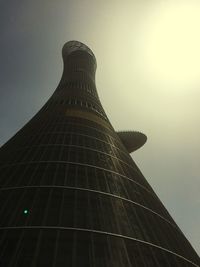 Low angle view of tower against sky