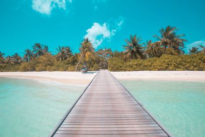 Scenic view of beach at maldives 