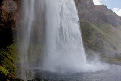 Scenic view of waterfall