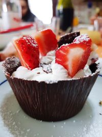 Close-up of cake in plate