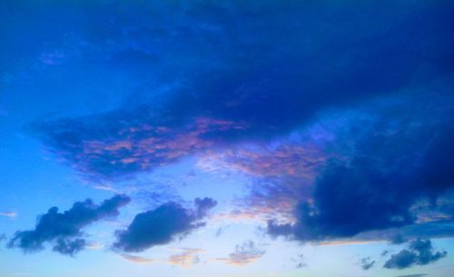 Low angle view of clouds in sky