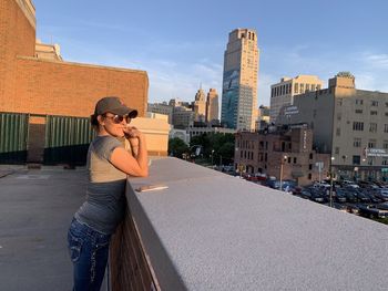 Sunset at the tigers game. downtown detroit.