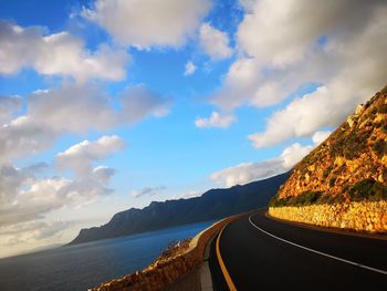 Panoramic view of road against sky