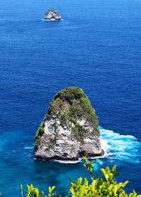 Scenic view of rock formation in sea