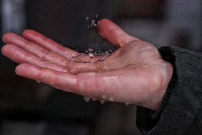 Close-up of hands