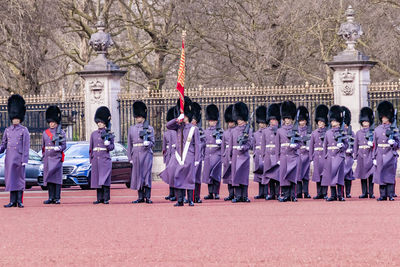 Group of people in front of building