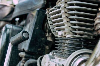 Close-up of old bicycle