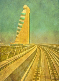 Road passing through field