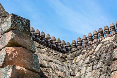 Low angle view of historical building against sky