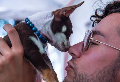 Love between a man and his dog