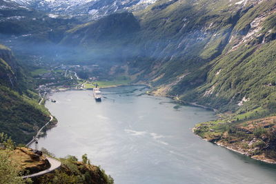 High angle view of mountain