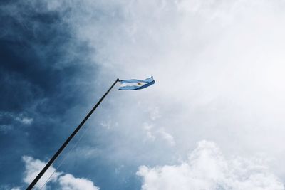 Low angle view of argentinian flag